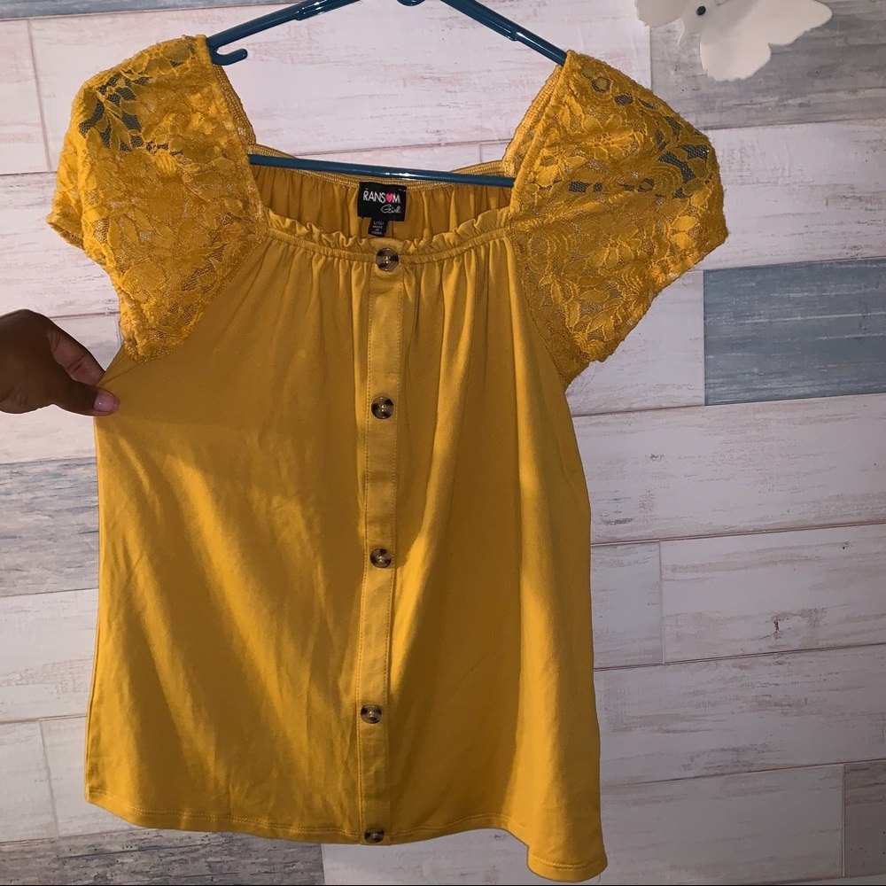 Flirty Laced Cold Shoulder Top